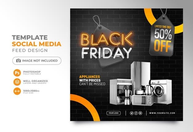 social-media-post-black-friday-3d-render-template-design-for-marketing-campaign-free-psd