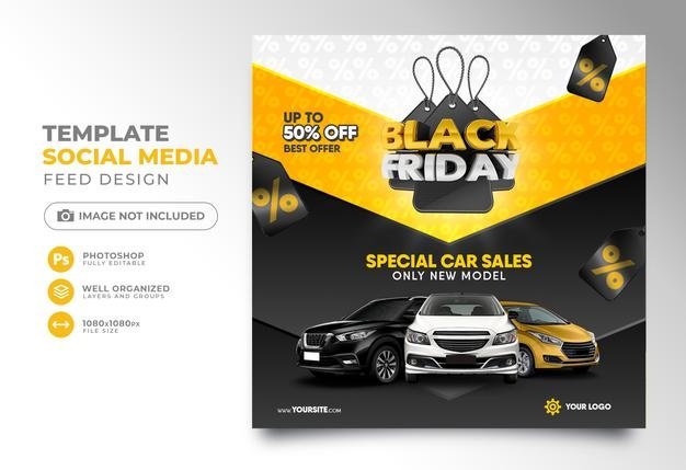 black-friday-social-media-post-in-3d-render-for-design-composition-with-50-off-offer-free-psd