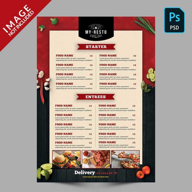 تحميل Menu Template Psd مجانا للتصميم للفوتوشوب للمصممين تنزيل مباشر 2021 تصاميم فوتوشوب