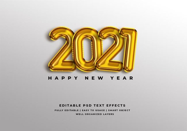 new year 2021 psd