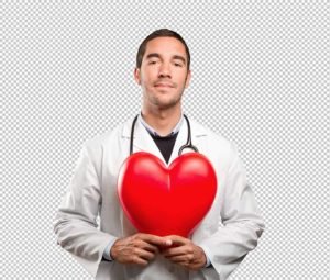 طبيب يحمل قلب png