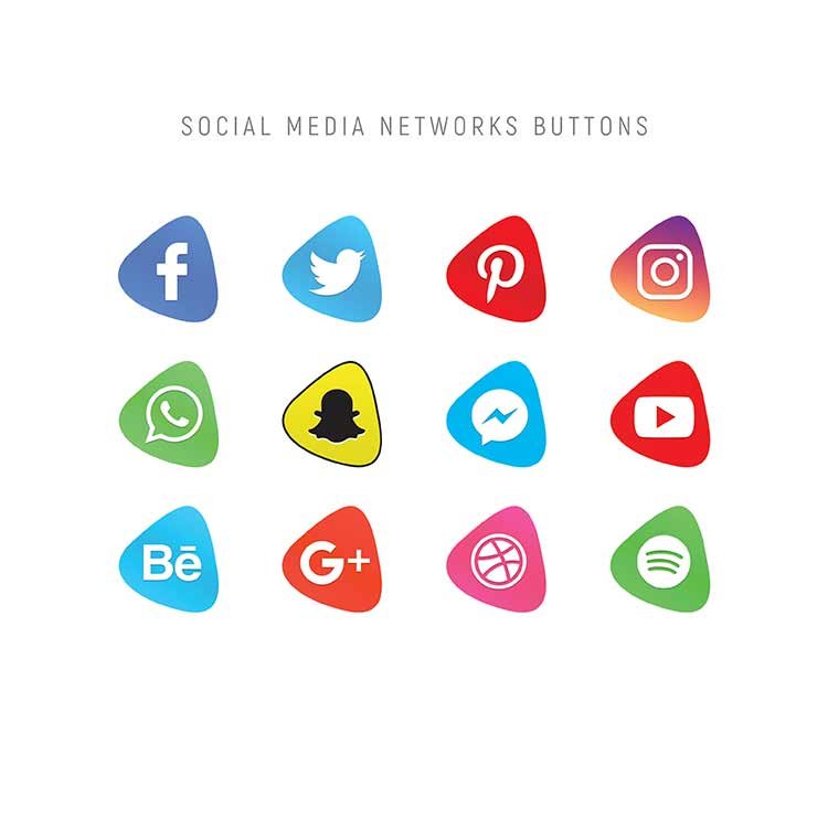psd social icons