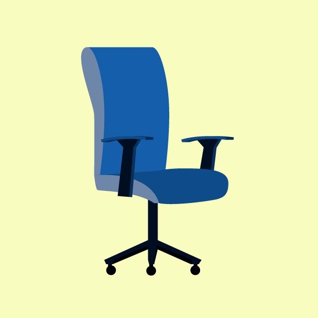 فيكتور كرسي مكتب Desk chair office eps, ai vector, design, file للتصميم مفتوح قابل للتعديل على اليستريتور مجانا .